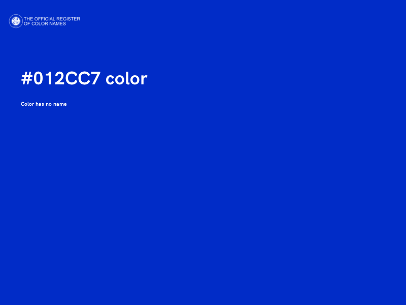 #012CC7 color image