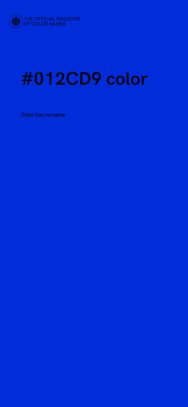 #012CD9 color image