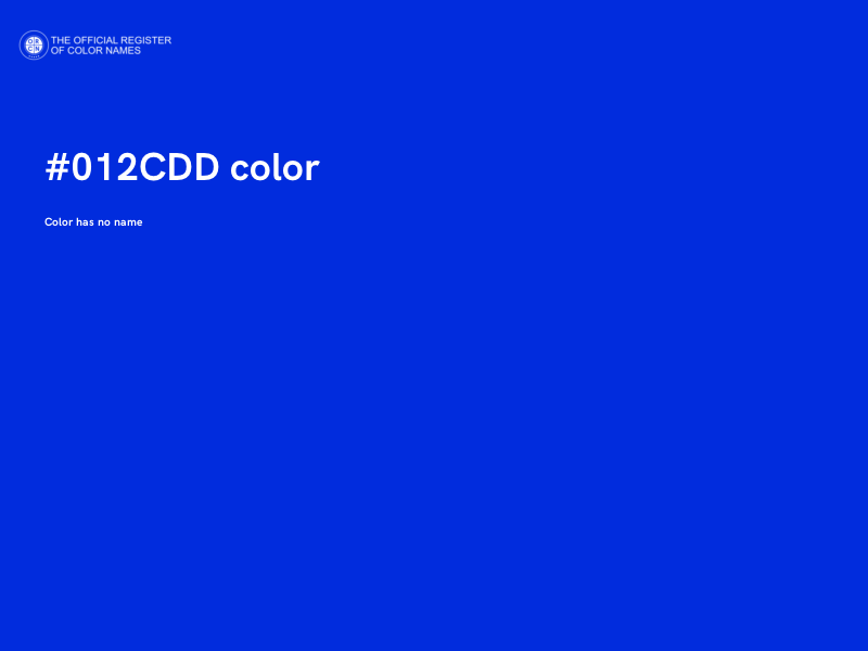 #012CDD color image