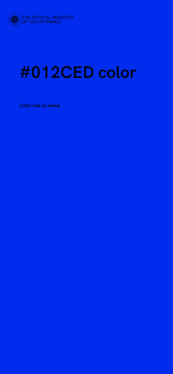 #012CED color image