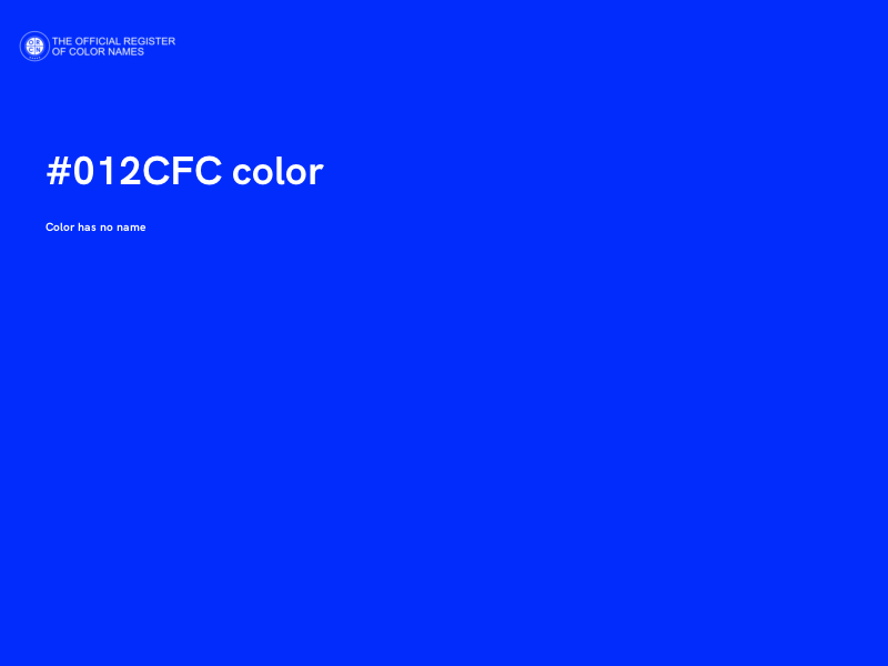 #012CFC color image