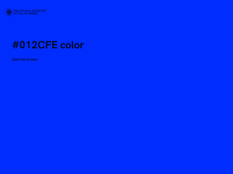 #012CFE color image