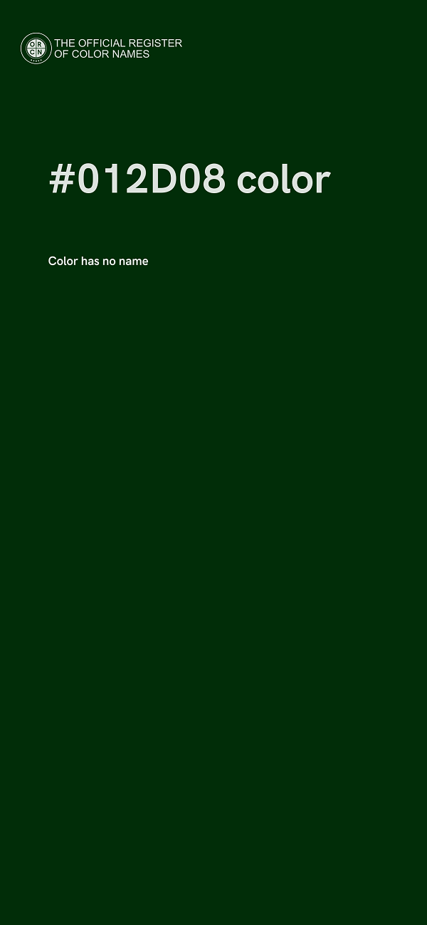 #012D08 color image
