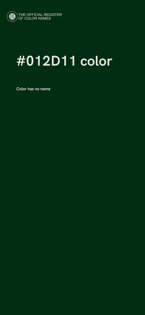#012D11 color image