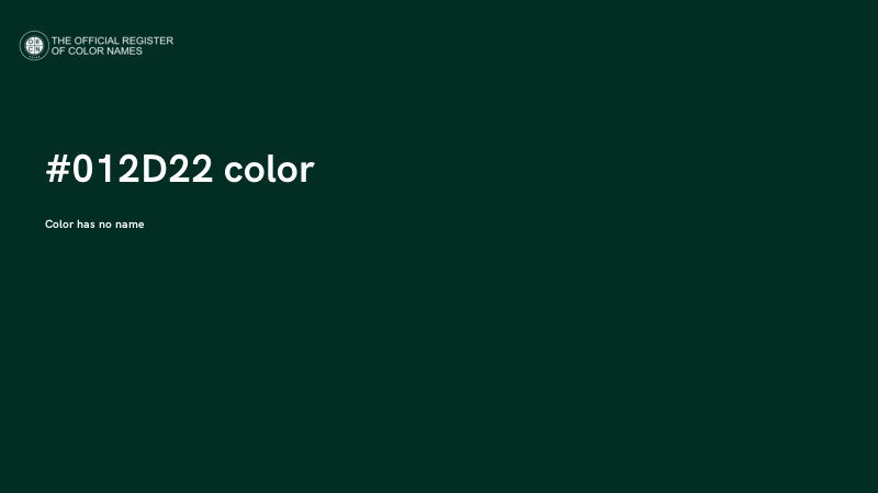 #012D22 color image