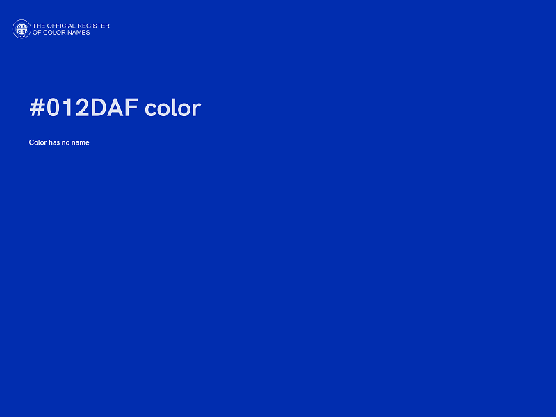 #012DAF color image