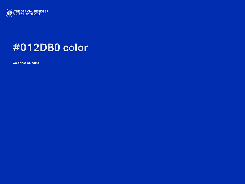 #012DB0 color image