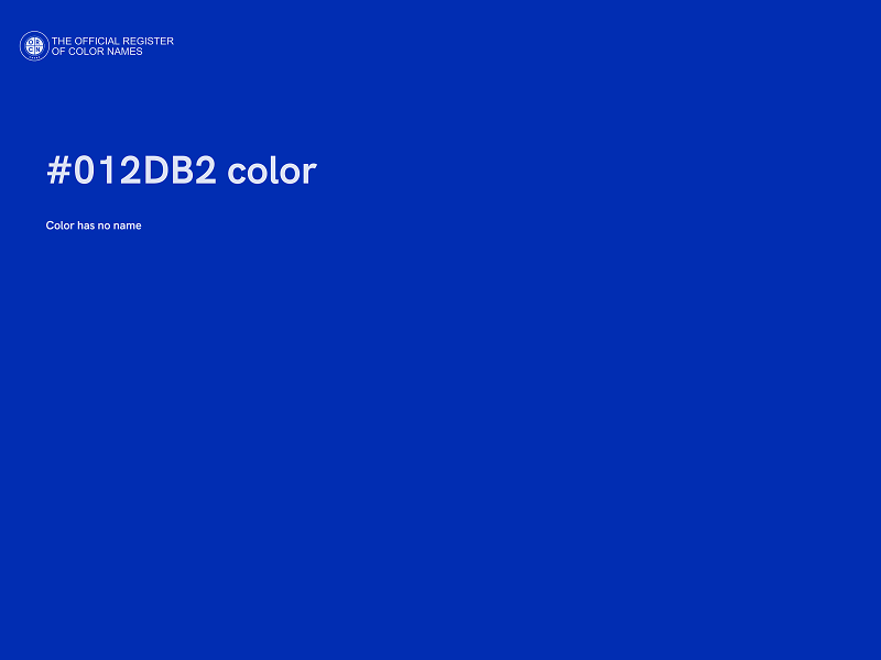 #012DB2 color image