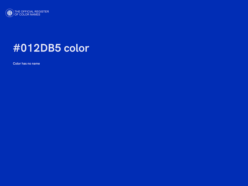 #012DB5 color image