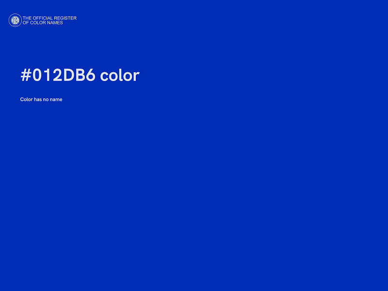 #012DB6 color image