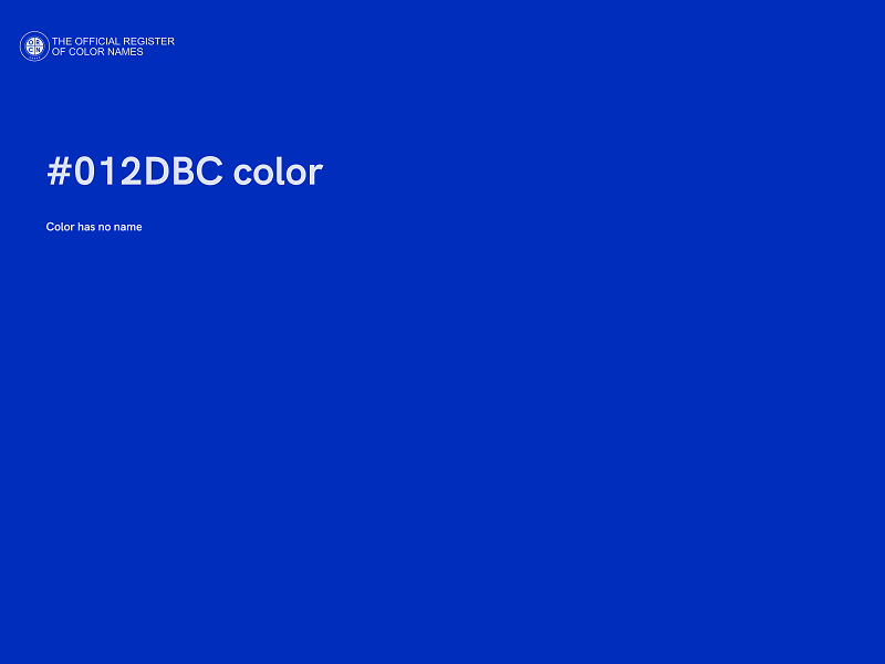 #012DBC color image