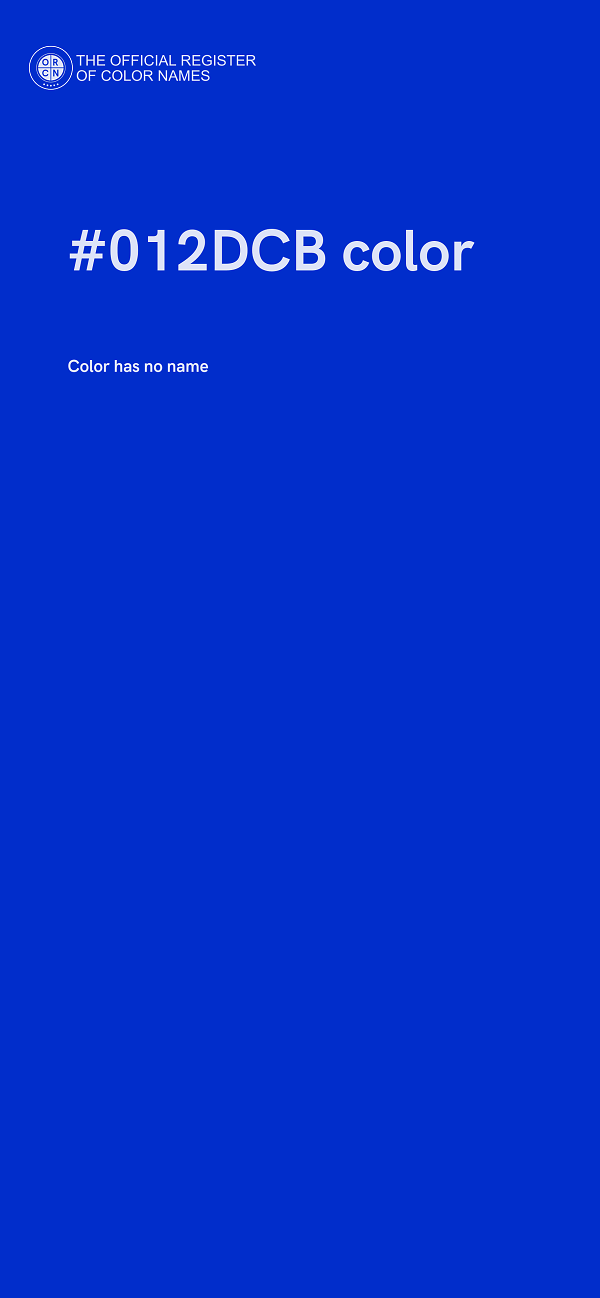 #012DCB color image