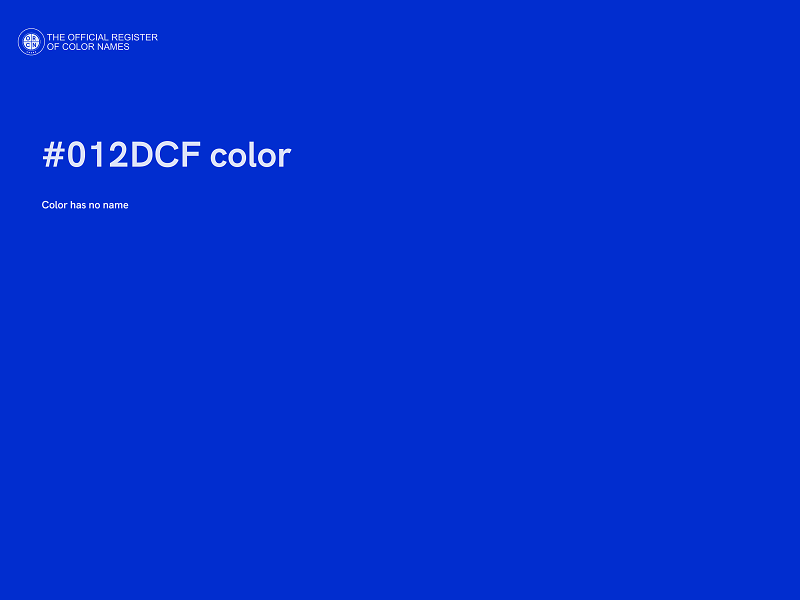 #012DCF color image