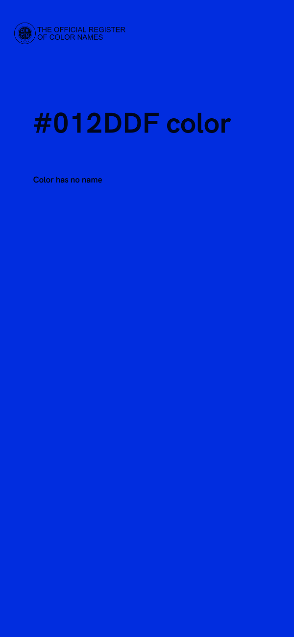 #012DDF color image