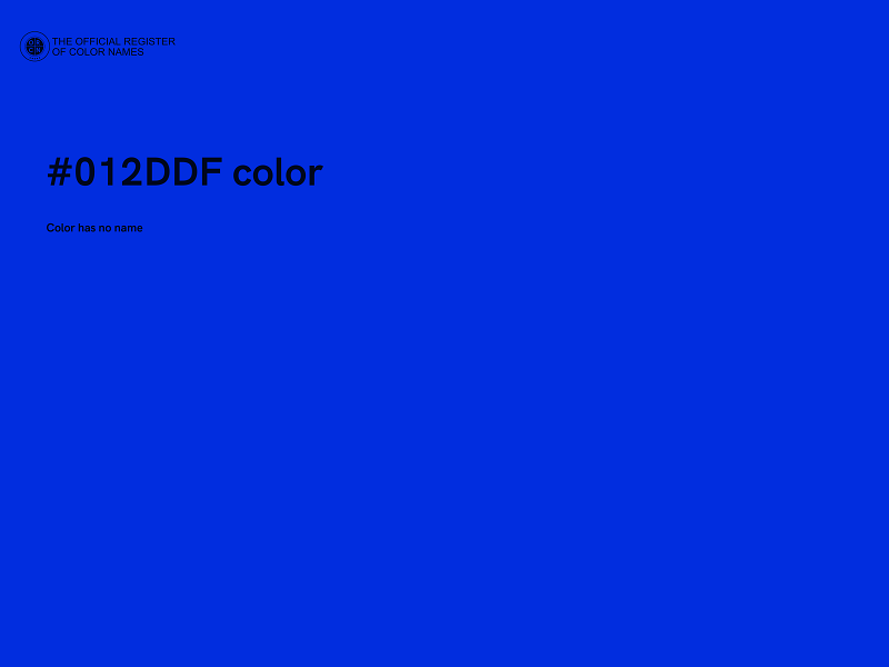 #012DDF color image