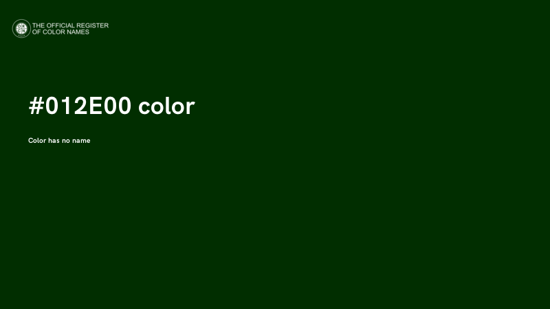 #012E00 color image