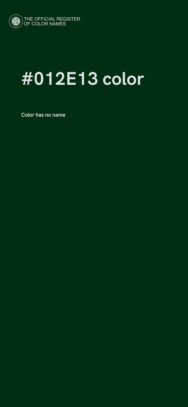 #012E13 color image