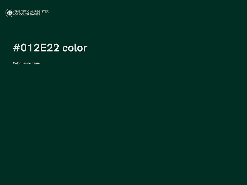 #012E22 color image