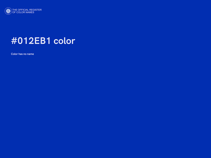 #012EB1 color image