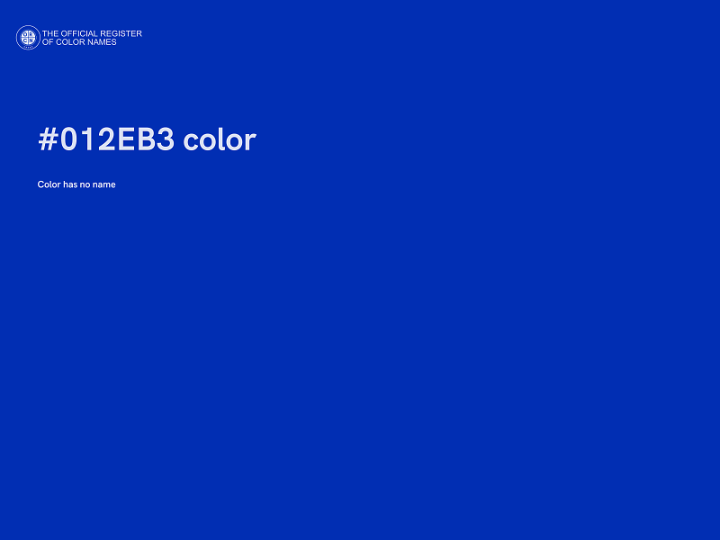 #012EB3 color image