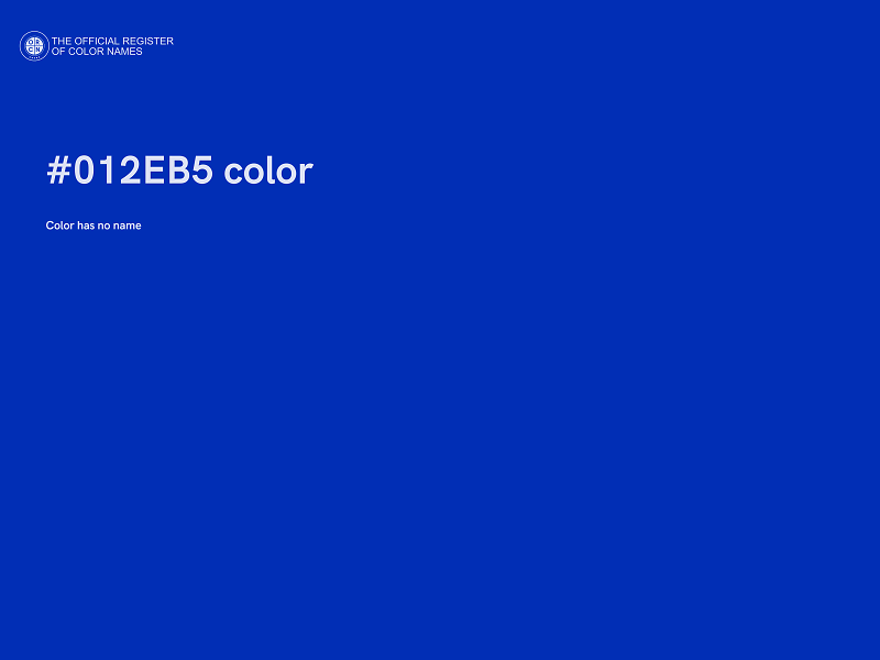 #012EB5 color image