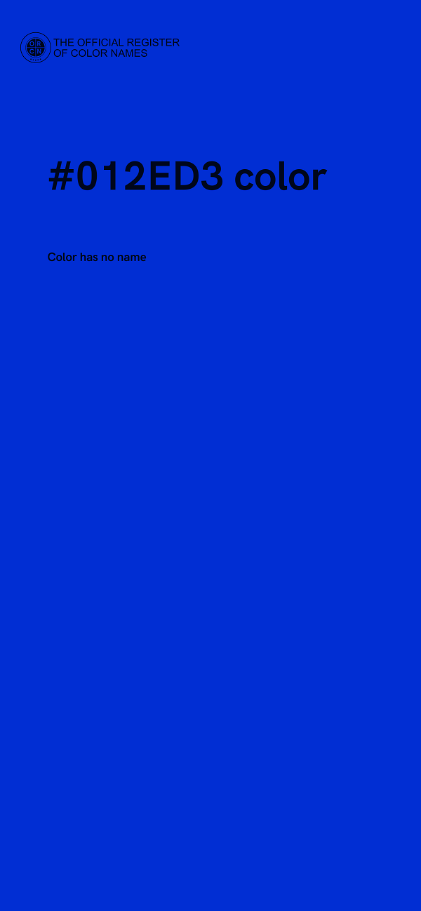 #012ED3 color image