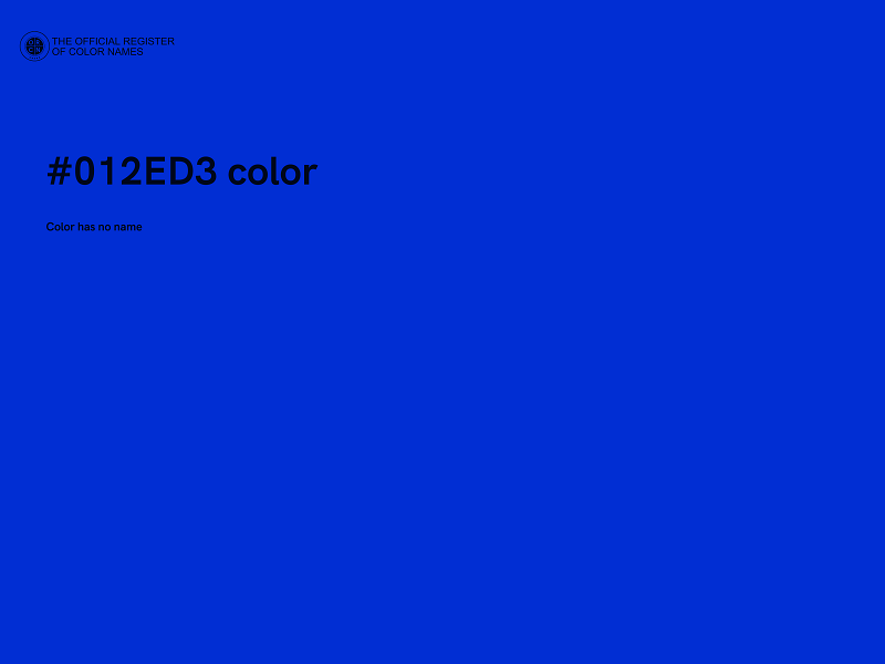#012ED3 color image