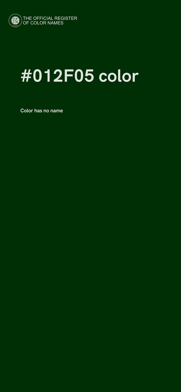 #012F05 color image
