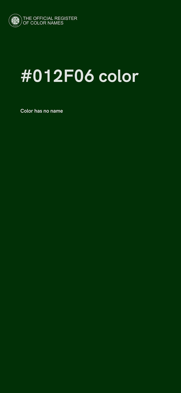 #012F06 color image