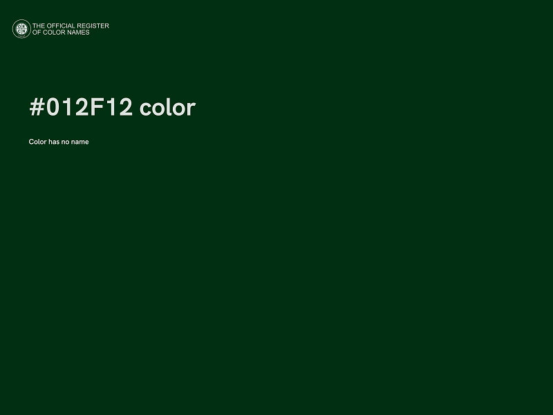 #012F12 color image