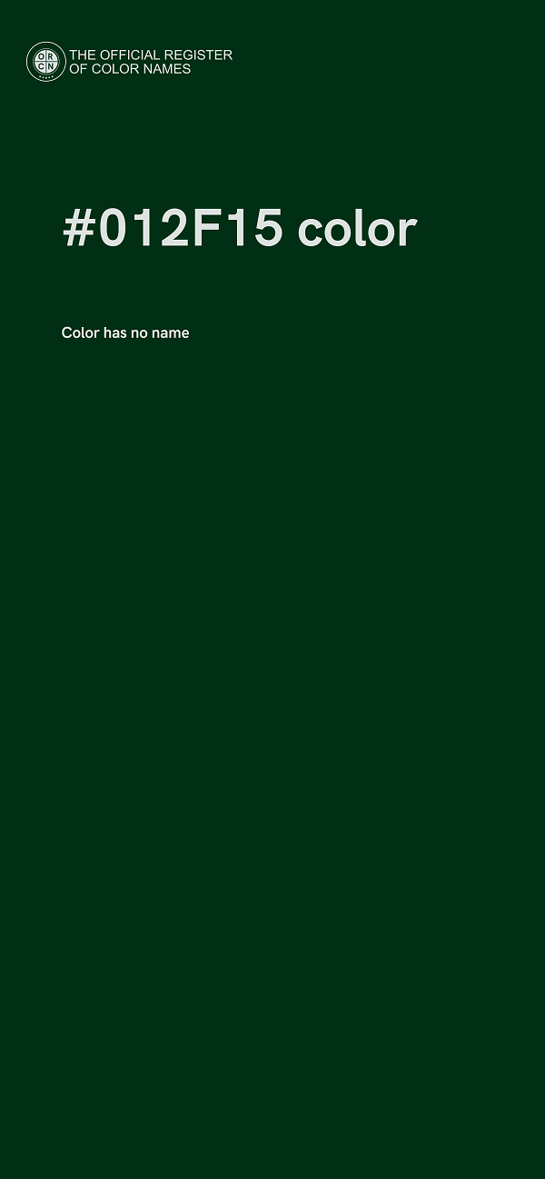 #012F15 color image