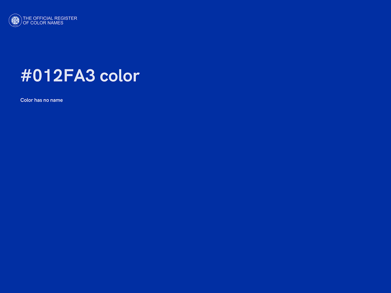 #012FA3 color image