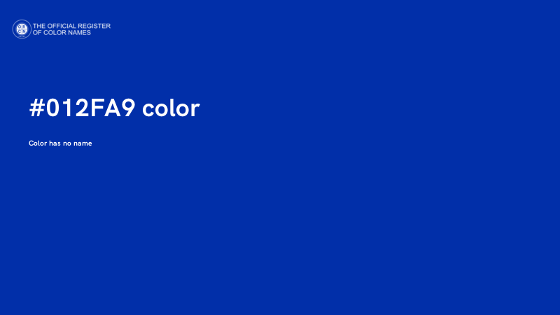 #012FA9 color image