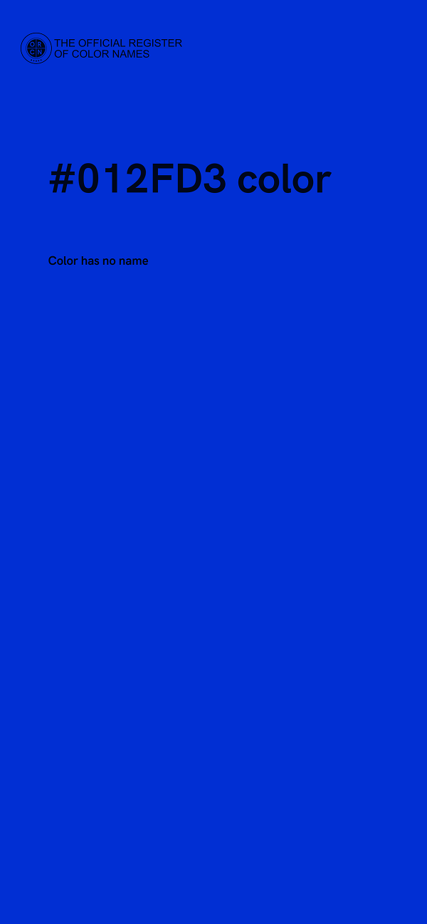 #012FD3 color image