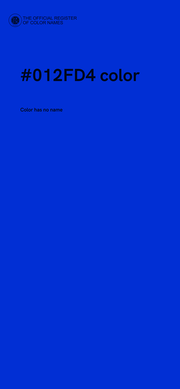 #012FD4 color image