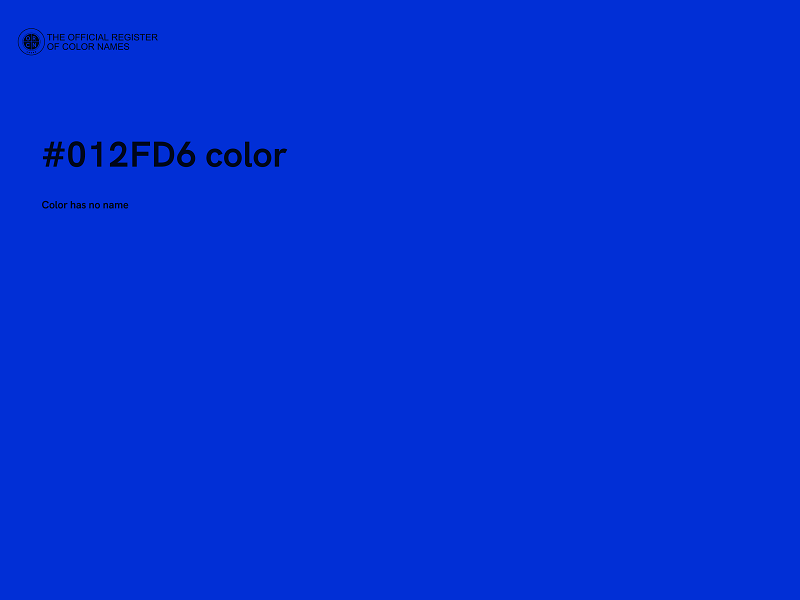 #012FD6 color image