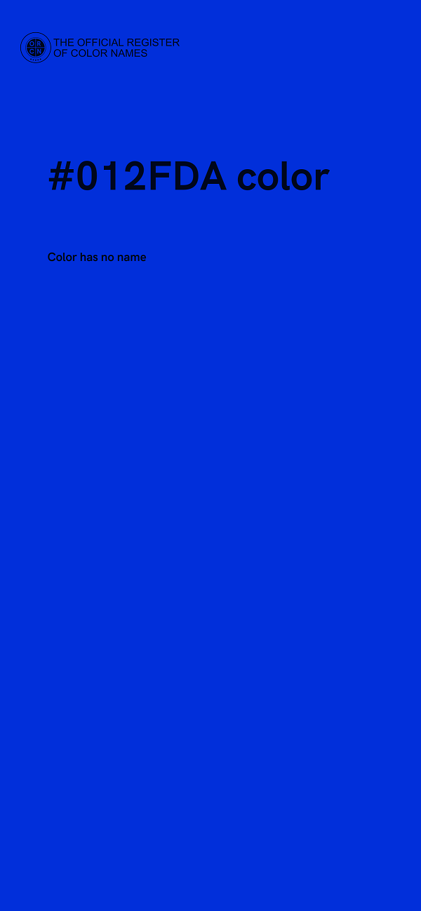 #012FDA color image