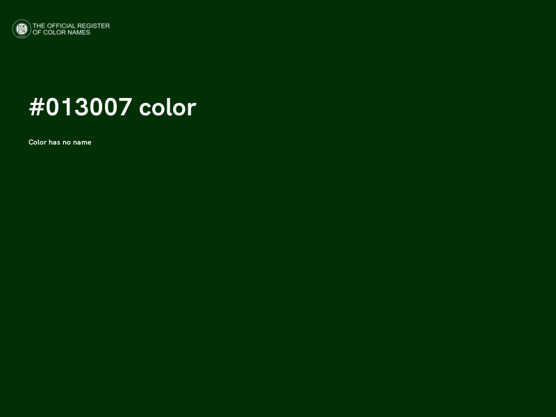 #013007 color image