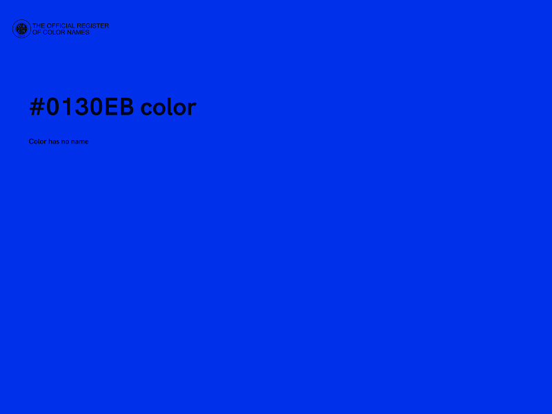 #0130EB color image