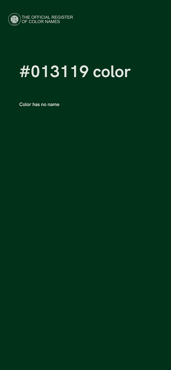 #013119 color image