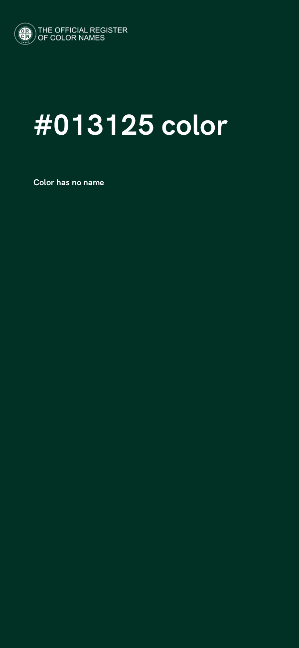 #013125 color image
