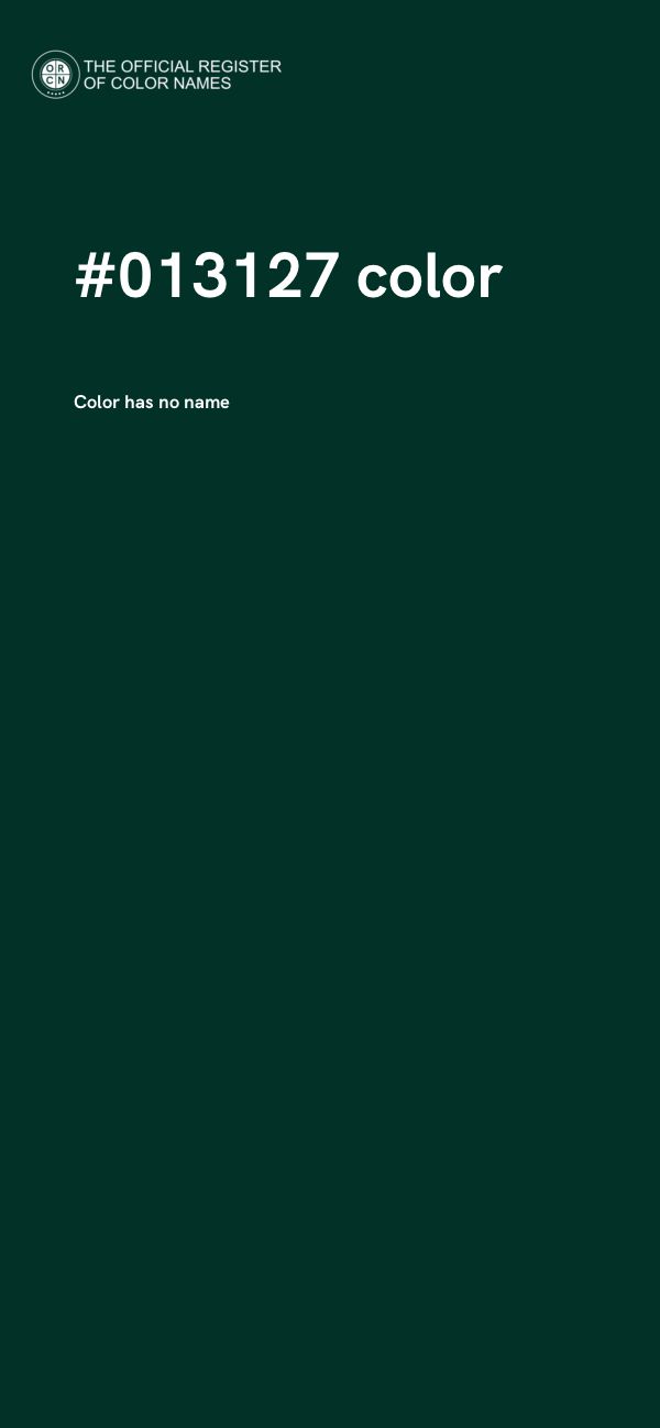 #013127 color image