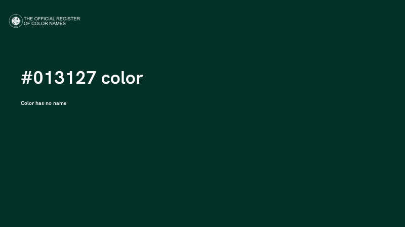 #013127 color image