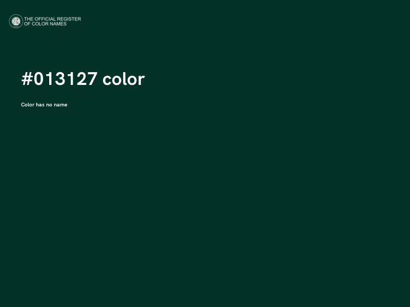 #013127 color image