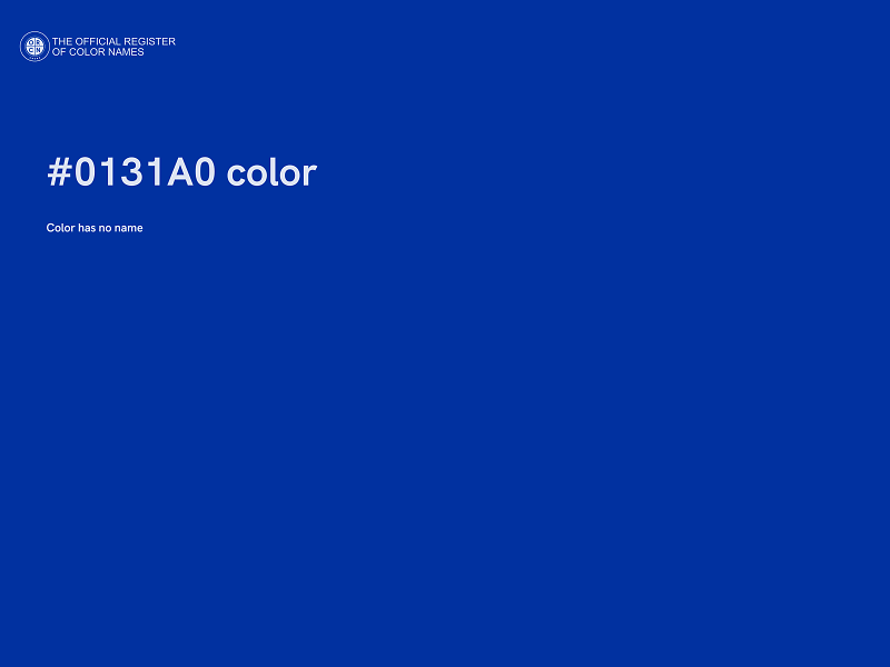 #0131A0 color image