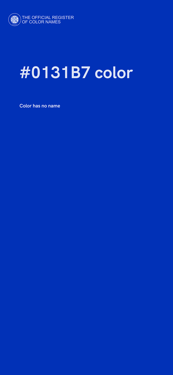 #0131B7 color image