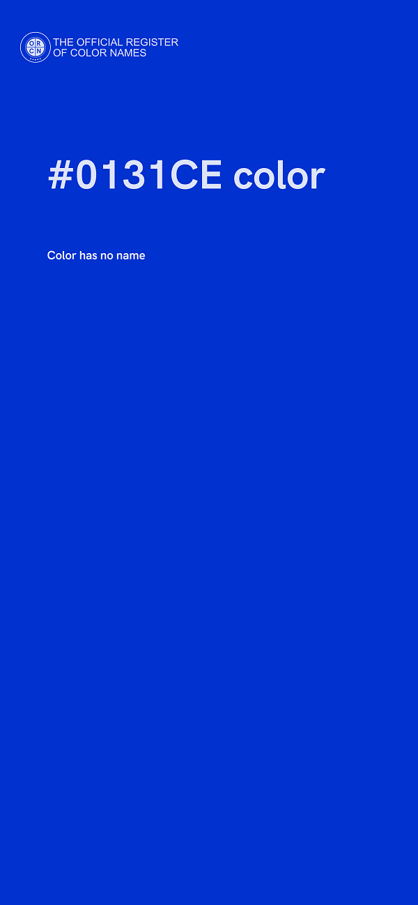 #0131CE color image