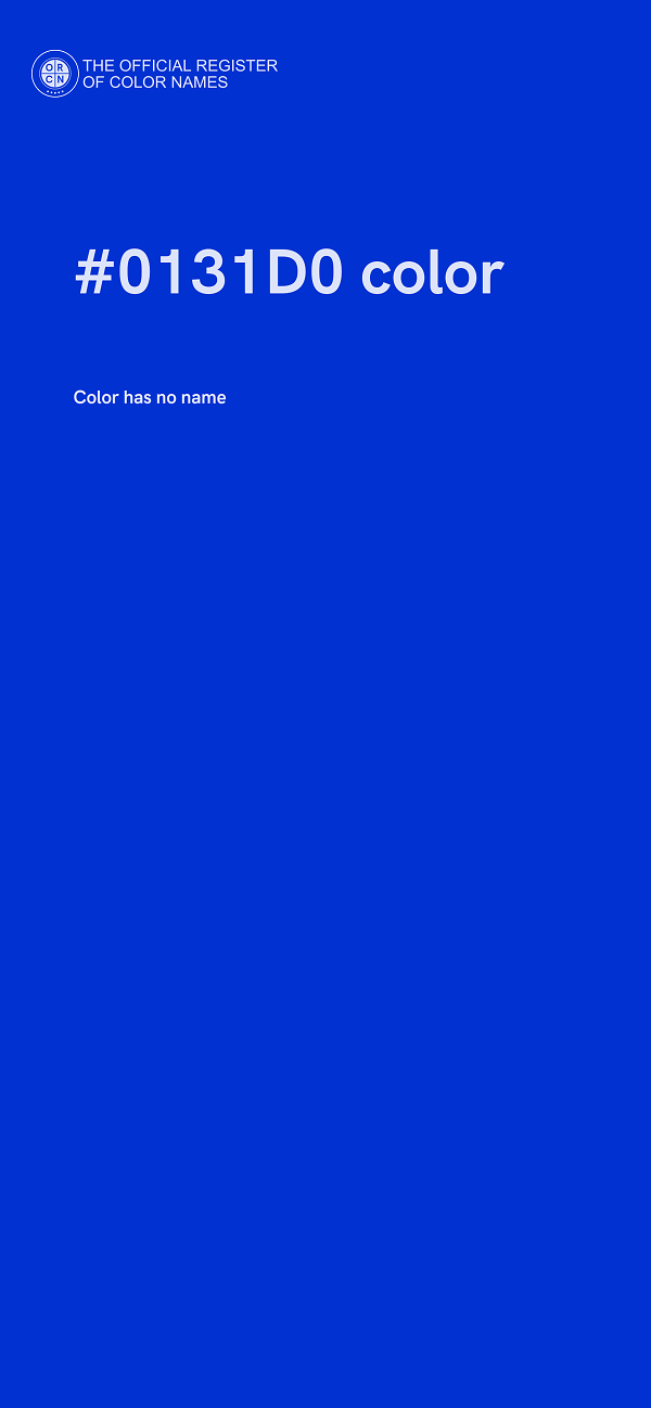 #0131D0 color image