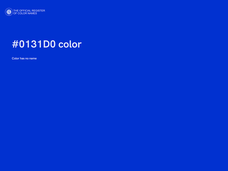 #0131D0 color image
