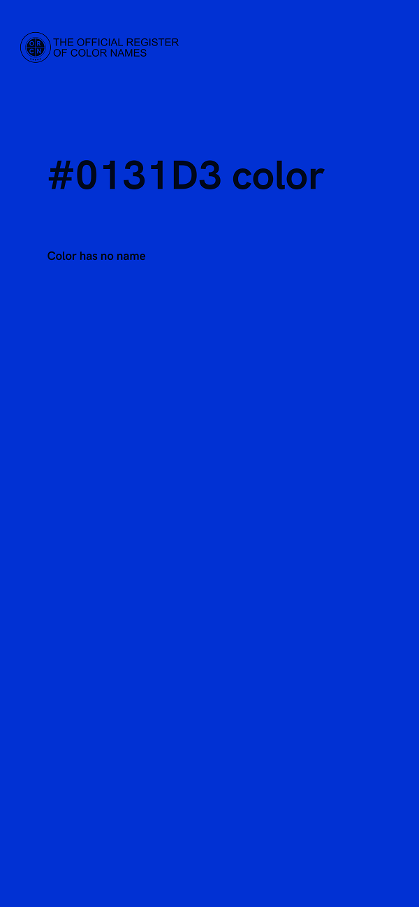 #0131D3 color image